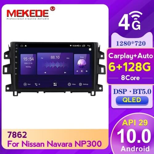Mekede 8core 6+128G API29 Android 10.0 Car Navigation GPS Radio Player For Nissan Navara Frontier NP300 BT5.0 carplay DSP 4G LTE