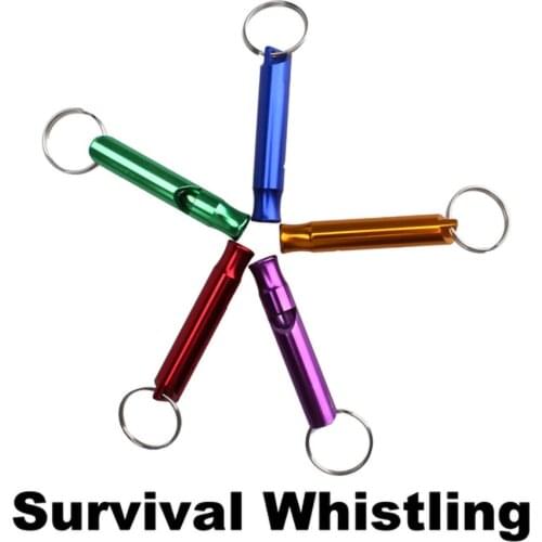 Metal Whistle Pendant With Keychain Keyring For Outdoor Survival Emergency Survival Whistle