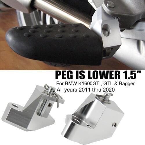 Motorcycle Accessories Driver Foot peg lowering kits For BMW K1600GT K1600GTL K1600Bagger 2011-2020 2019 Passenger lower 1.5"