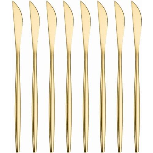 Black Gold Dinner Knife Stainless Steel Cutlery Set Luxury Flatware Tableware Sets Complete Kitchen Dinner Knife Dinnerware Set