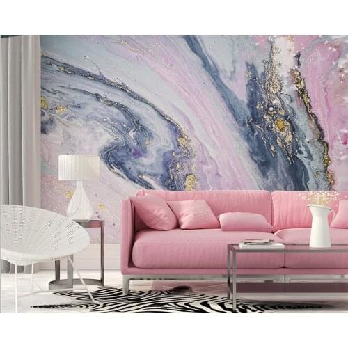 Wallpapers for living roo 3d wallpaper Pink family abstract stone decorative painting TV background wall papier peint mural 3d