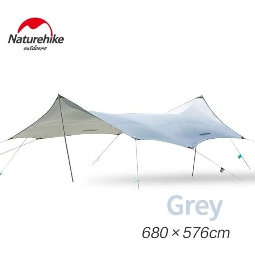 Naturehike Camping Tent Sunshade 150D Oxford Cloth Silver Coating 8-10 Persons Sun Shelter Tent Outdoor Rainproof Sunproof Tent