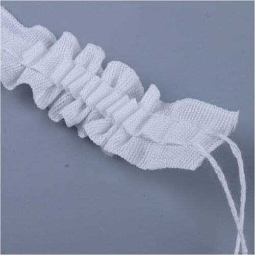 2-line Drawstring Pleated Tape 2.5cm Width For Korean hook lifting hook Tape Cotton Blended DIY Curtains Accessories