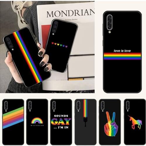 Gay Lesbian LGBT Rainbow Pride Phone Case Cover For Samsung A20 A30 30s A40 A7 2018 J2 J7 prime J4 Plus S5 Note 9 10 Plus