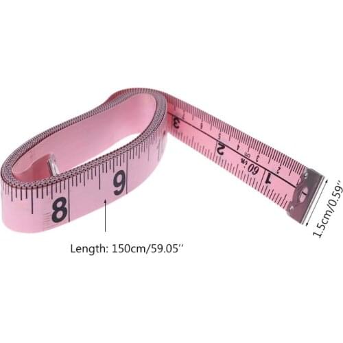 150cm 60" Vinyl Tape Measure Tailor tool cm/inch Clothes Measure Measurement Ruler Chest Hips Waist Size Standard Tape