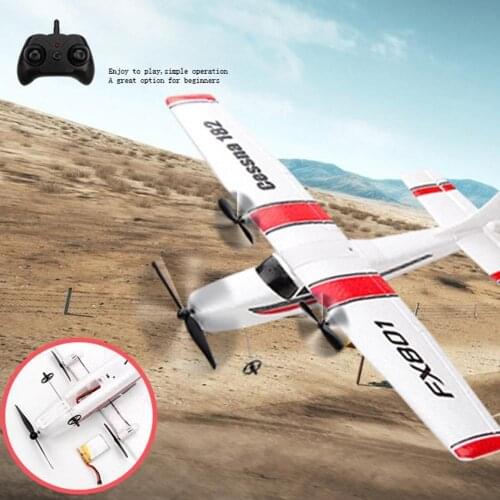FX801 Airplane Cessna 182 DIY RC Plane 2.4GHz 2CH EPP Craft Electric RC Airplane Outdoor Fixed Wing Aircraft for Kids