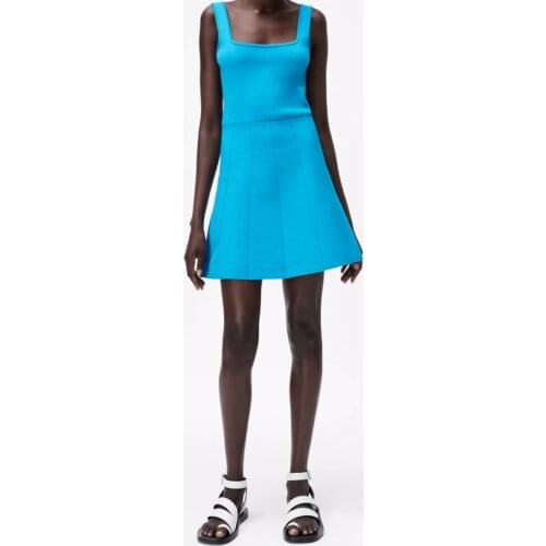 Sexy Square Neck Sleeveless Mini Cami Dresses DLQZ991