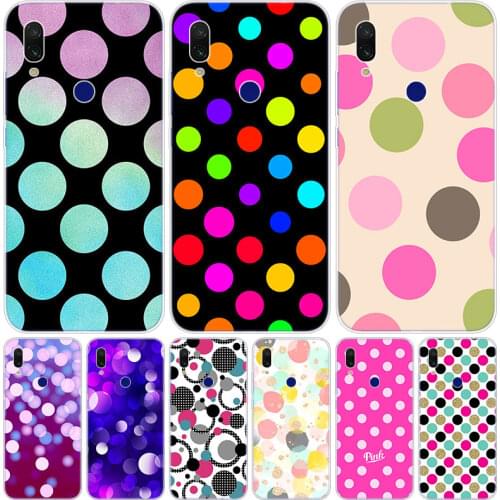 Polka Dots Silicone Case for Xiaomi Redmi K20 5X 6X Play A1 A2 8 Lite 7A 6A S2 Y2 Y3 Note 4X 5 6 7 Pro F1 Soft Cover