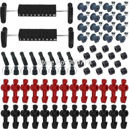 Replacements for Foosball table JIUXING Professional Soccer Table 26 pcs player+8 handle+16 Bearings+16 Bumpers+2 Score units