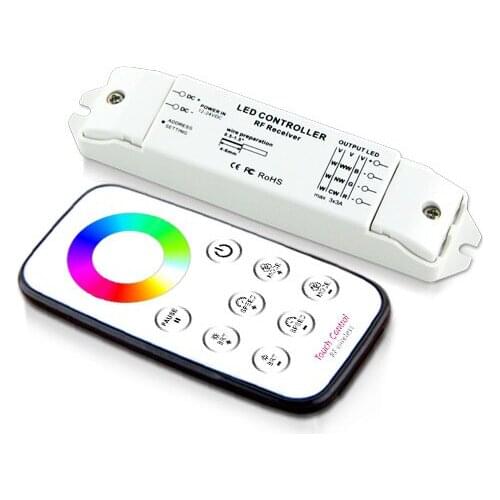 T3+R3 Touch RF remote control flex led strips rgb mini plastic led controller