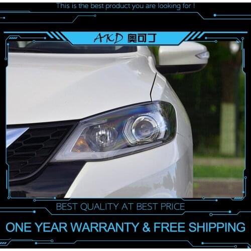 AKD tuning cars Headlight For Nissan Tiida 2015-2016 Headlights LED DRL Running lights Bi-Xenon Beam Fog lights angel eyes Auto