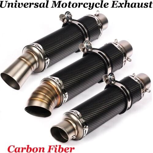 Universal Motorcycle 51MM Exhaust Pipe Escape Modify Carbon Fiber Muffler DB Killer For Ninja 400 MT09 Z900 ATV CBR500 Scooter