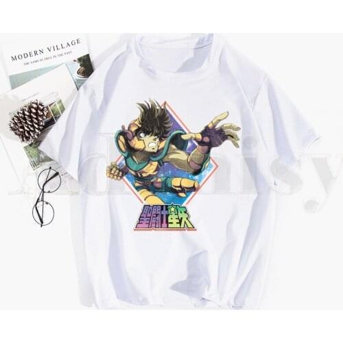 Saint Seiya Pegasus Phoenix Classic Anime Harajuku Short Sleeve Female Tops Tees Harajuku Vogue VintageT Shirts Womens T-shirt