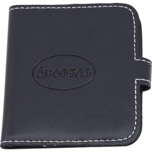 Deluxe Guitar Pick Holder PU Leather Wallet Plectrum Case Cover Carrying Bag