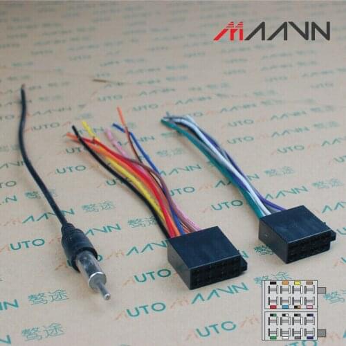 Car Stereo CD DVD Wiring Harness For VOLKSWAGEN FIAT with Antenna Cable