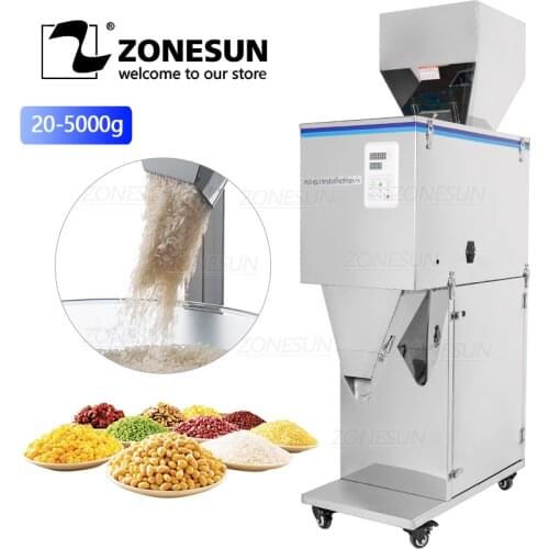 ZONESUN New 5000g Large Capacity Filling Machine Granular Powder Rice Grain Cereal Tea Quantitative Filling Machine 110V/220V