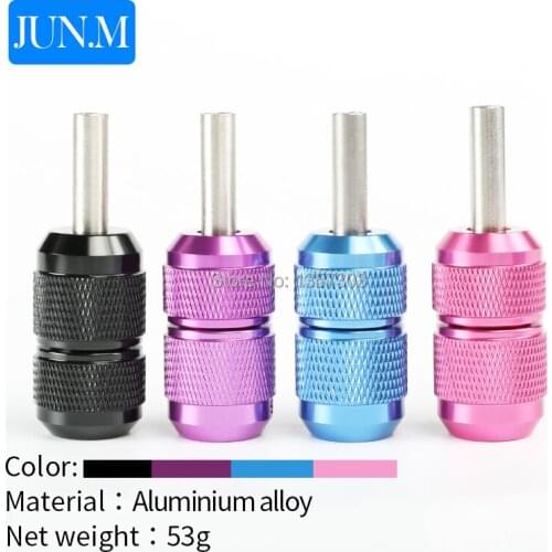 Free Shipping 1pcs Aluminum Self-lock 25mm Blue Color Tattoo Grip Tube for Tattoo Machine Tattoo Needles Tattoo Supplies