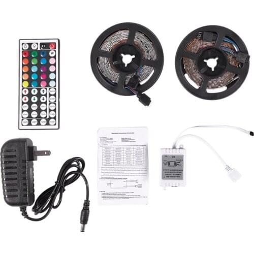 10M 300Leds 3528 Smd Rgb Led Light Strip + 44 Key Ir Remote Controller Non-Waterproof Dc12V 60Leds Flexible Lighting Ribbon Tape