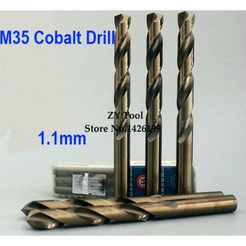 10PCS TG 1.1mm cobalt high speed steel straight shank drill Hep flowers Hep flowers stainless steel straight shank drill