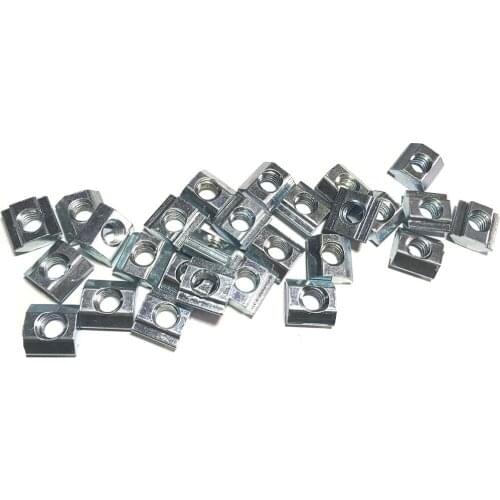 100pcs M5 T Sliding Nut Block Zinc Plated Carbon Steel Aluminum Accessories For 2020 Aluminum Profile
