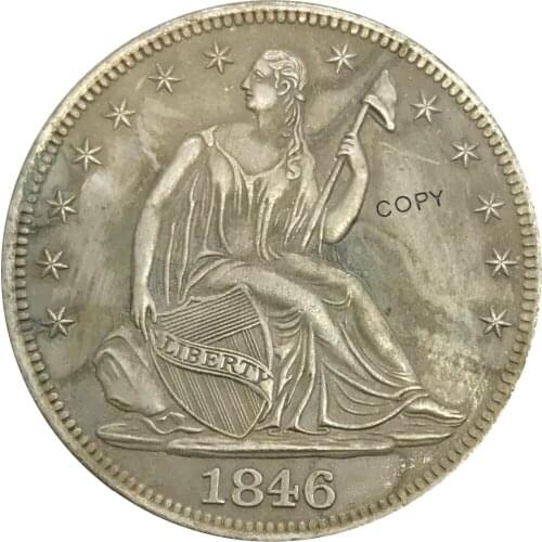 1846 O United States Half Dollar Cupronickel Plated Silver Collectibles Copy Coin
