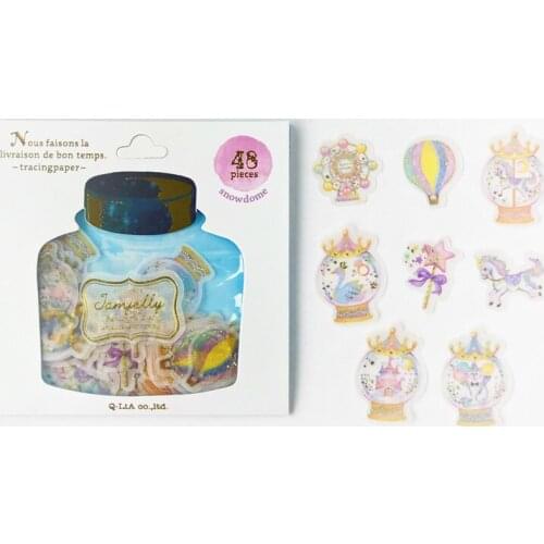 48 Sheets /Pack Spangled Crystal Balls DIY Decorative Stickers Diary Phone Bottle Decoration