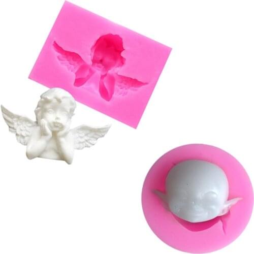Aouke new Angels Face Expression Silicone Mould DIY Fondant Cake Mould Chocolate Fudge Tools Baking Tools
