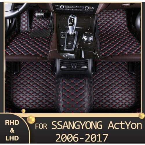 MIDOON Car floor mats for ssangyong ActYon 2006 2007 2008 2009 2010 2011 2012 2013 -2017 Custom auto foot Pads automobile carpet