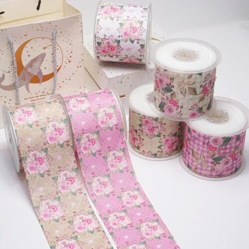 DIY Cartoon Flower Printed Grosgrain Ribbon For Craft Supplies Sewing Accessories 5 Yards, Planar Resins Mold 10 Pieces. 54136