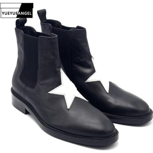 Designer Pointed Toe Shoes Men 100% Real Leather Chelsea Boots British Style Ankle Boots Casual Male Black Shoes Flat Sneakers
