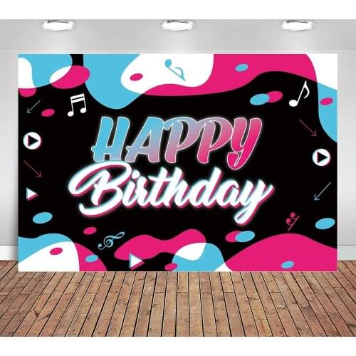 Popular Social Media Birthday Backdrop Music DJ Karaoke Photography Background Generation Z Party Supplies Decoration Young Prop