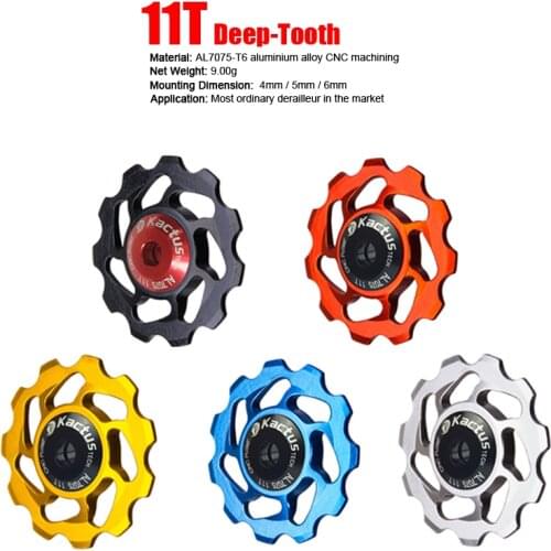 Smooth High-Efficiency Ceramic Bike Pulley Jockey Wheel 11T/12T/14T 4mm/5mm/6mm for Bicycle Rear Derailleur