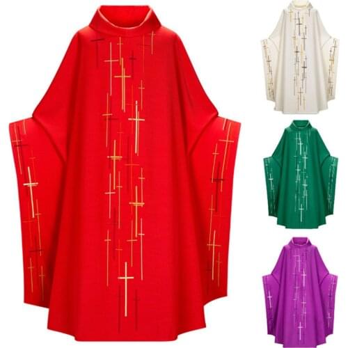 Halloween Men Medieval Retro Shawl Cloak Prayer Robes Church Dress Priest Monk Cloak Capes Knight Cosplay Costume Muslim Dress