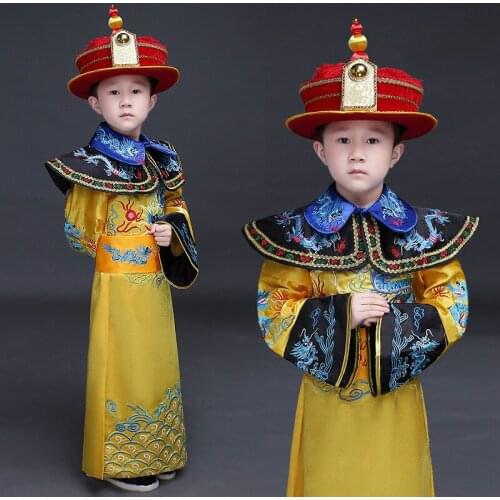 China Boys Chinese Emperor Costume Ancient Costumes Chinese Emperor Clothes Prince Robe Clothing Tang Dynasty Emperors