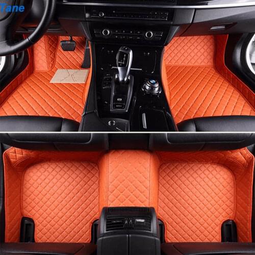 Tane leather car floor mats For mitsubishi pajero sport 2017 outlander xl pajero 4 outlander 3 asx Lancer accessories carpet rug