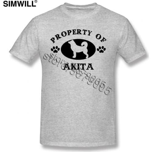Cool Tees Shirt Akita Mens Slim Fitting Short Sleeves Unique T Shirt Dog Male Big Size Fan Apparel