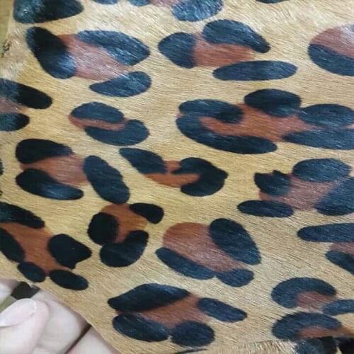 Natural Leopard Print Fur Fabric Piece for Rug/Handbag/shoes/DIY,Free Shipping