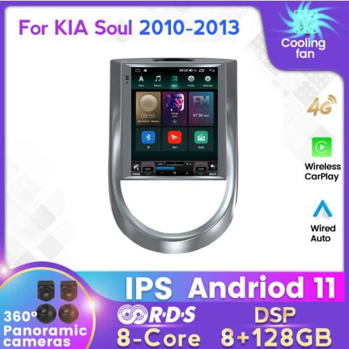 MEKEDE 6GB+128GB Android 11 Car Multimedia Radio Player For kia soul 2010 2011 2012 2013 AV Output built-in Carplay AUTO WIFI