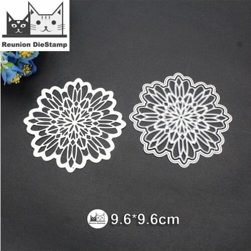 Reunion Lace Flower Doily Metal Cutting Die Stencil Template for Scrapbooking Embossing Paper Album Cards Decor Craft New Dies