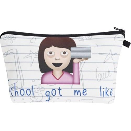 Fashion Cosmetic Bag Print Women Brand makeup bags Cute bag headset candy Cosmetic printing Collection Casual men zipper girl