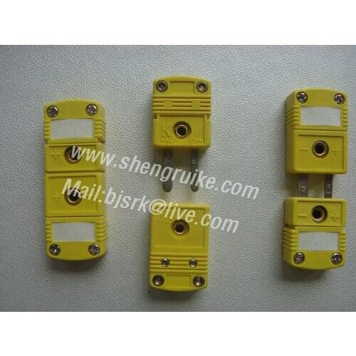 Flat Pin Miniature K type Thermocouple Connector