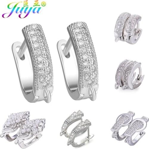 Juya DIY Earring Accessories Supplies Gold/Silver Color Creative Earwire Bails Earring Hooks For Women Fashion Earrings Making