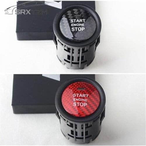 SRXTZM For Mazda Axela Atenza CX-3 CX-4 CX-5 CX-8 MX-5 Carbon Fiber Car Engine Start Stop Buttons Sequins Cover Trim 1pcs New