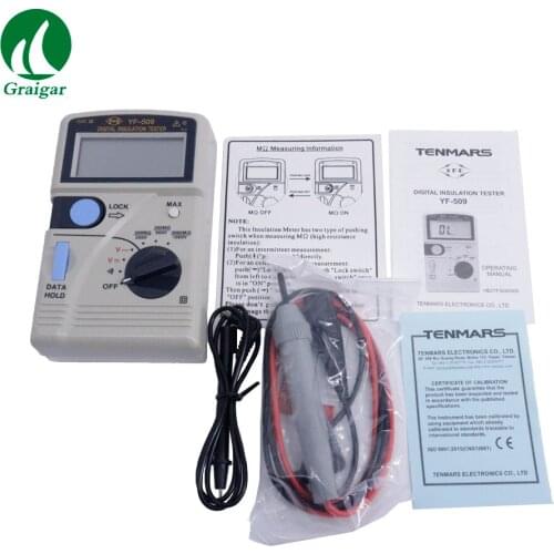 YF-509 Portable Insulation Resistance Tester with 3 1/2 LCD Display 0V to 1000V