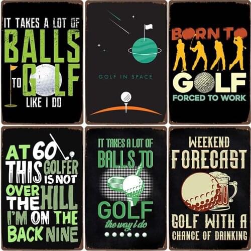 Golf Metal Tin Signs Poster Plate Funs Vintage Plaque Bar Pub Club Man Cave Wall Decoration Home Decor 20x30cm