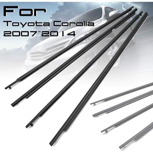NEW 4Pcs Weatherstrips Door Belts Seal Weather Strips For Toyota Corolla 2007~2014