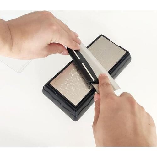 400/1000/ 600/1200 GritDouble-Side Sharpener Diamond Whetstone Knife Sharpening Stone Kitchen Grit Knife Grinding honingTool