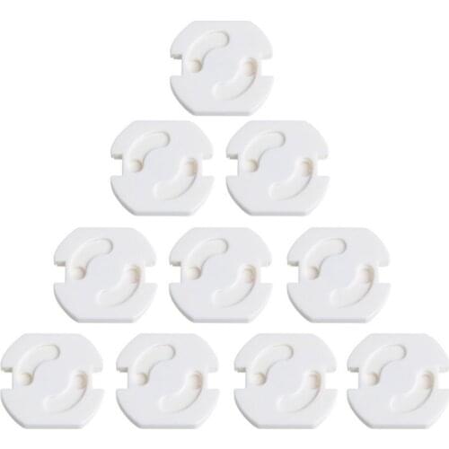 5pcs Round 2 Holes EU Standard Electrical Safety Socket Protective Cover Cap for Baby Anti Electric Shock Plugs Protector Locks