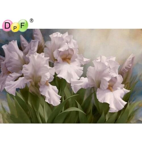 Dream white flower DIY Diamond Painting Cross Stitch Crystal Resin Diamond embroidery Needlework Home Decor rhinestone crafts