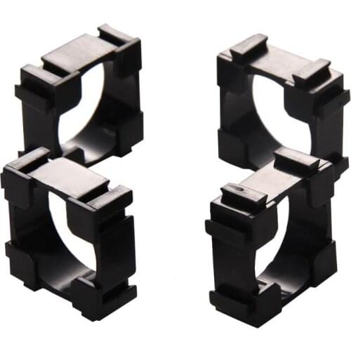 100Pcs 18650 Battery Safety Anti Vibration Holder Cylindrical Bracket 22x22mm pc+pp+gp Meterials Lithium Batteries Support Stand